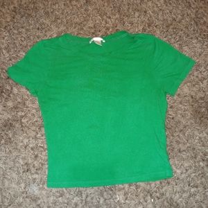 Green Crop Top - Bozzolo Crop Top - Medium